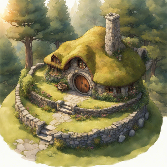 2601 3D Printed ADU Hobbit's Cottage Home Plans